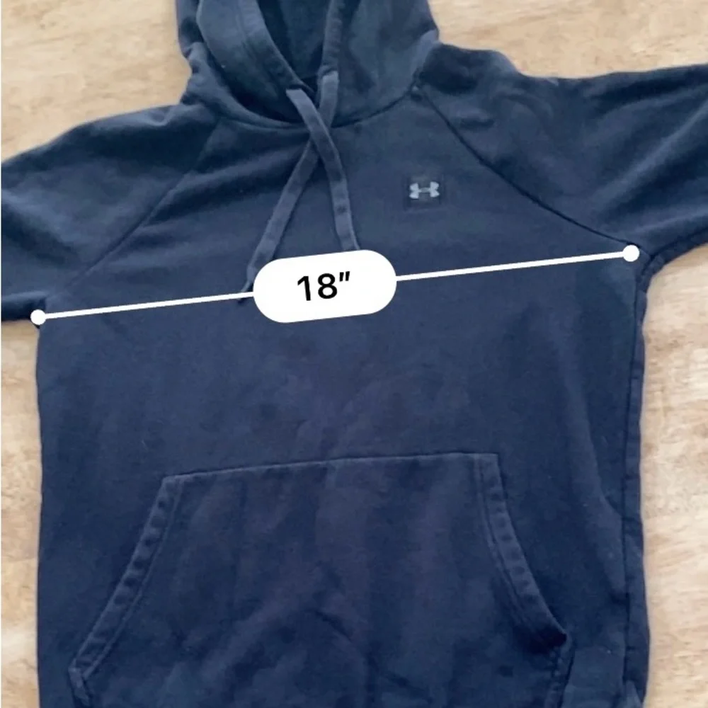 Under Armour Big Boy Youth Large‎ Black Rival Fleece Hoodie W/Patch Logo
